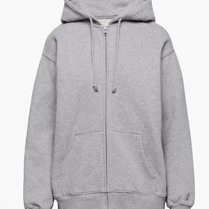 Aritzia boyfriend COZYAF zip up hoodie